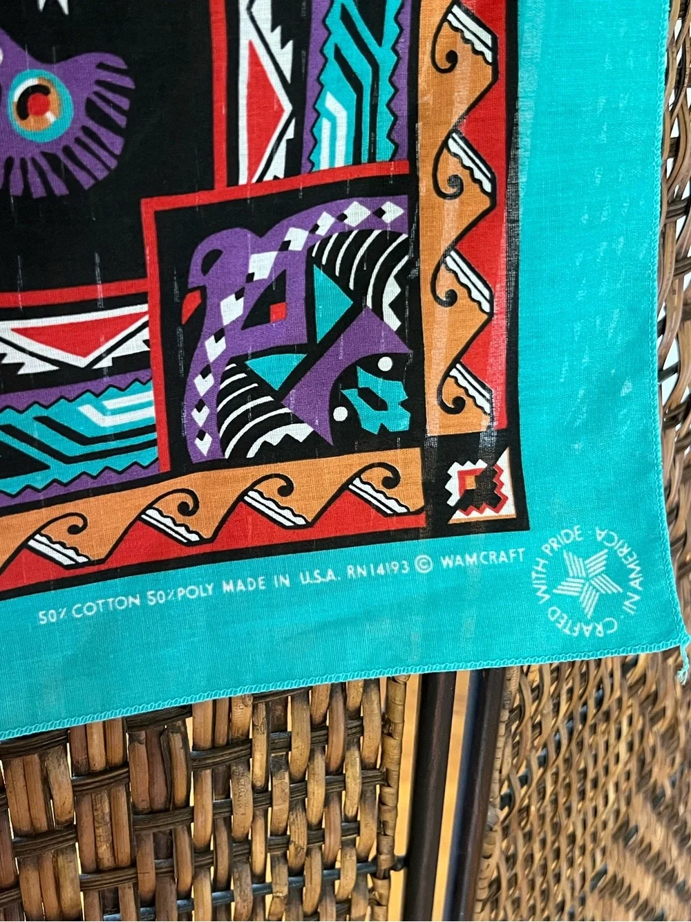 Southwestern Aztec Wamcraft Bandana Cotton Blend